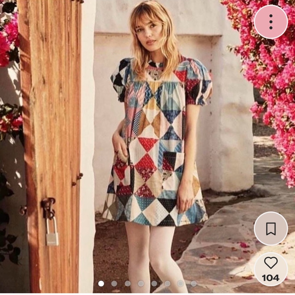 Doen Amarillo Dress in Patchwork Print - Picture 3 of 7